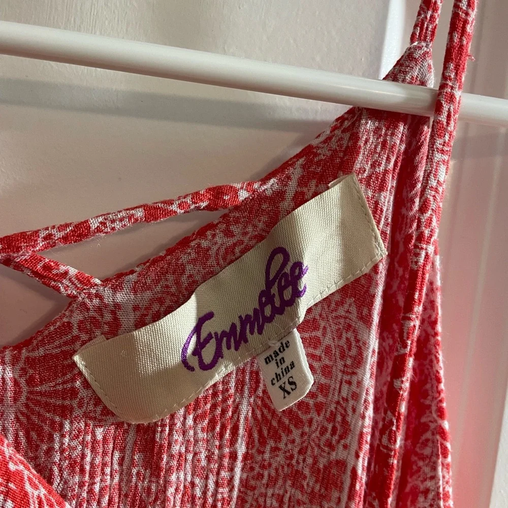 Coral Spaghetti Strap Tank - Picture 3 of 5